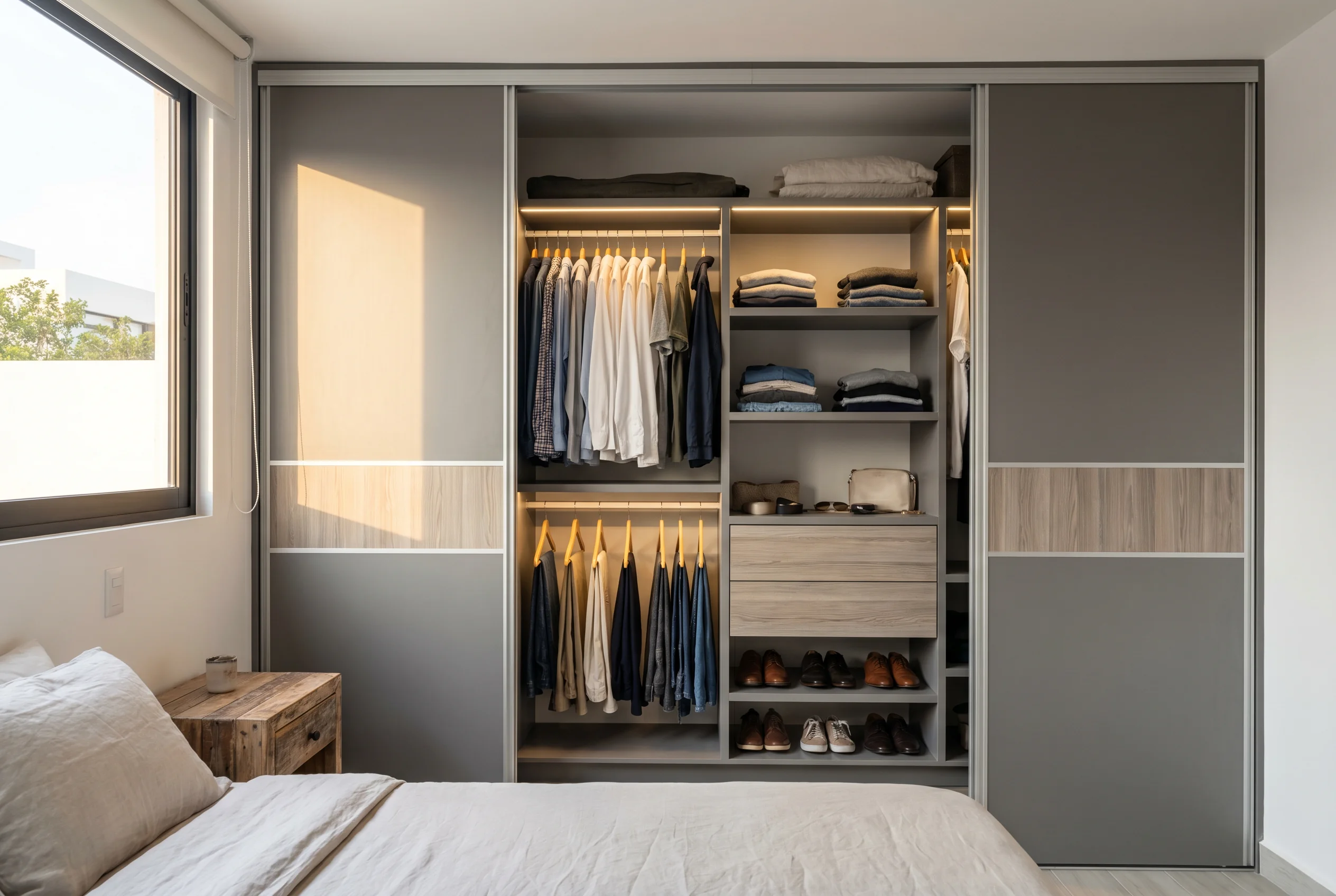 Closet funcional en departamento de Chihuahua