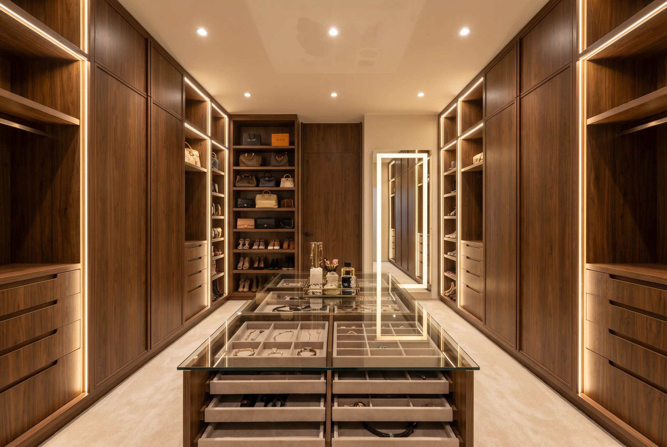 Closet walk-in de lujo en casa de Chihuahua
